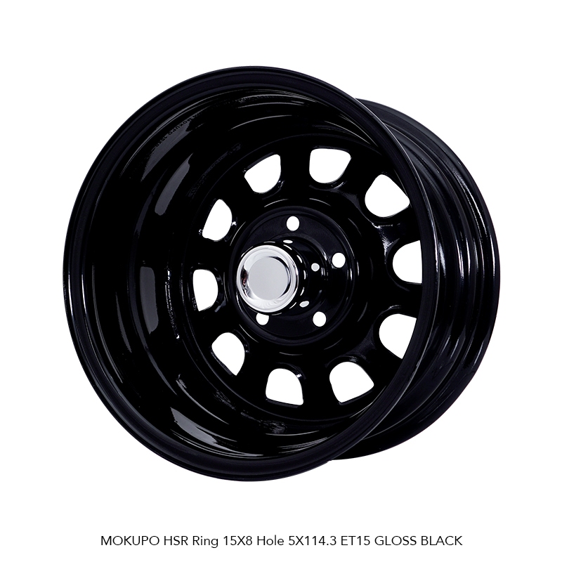 VELG MOBIL R15 HSR MOKUPO HSR R15X8 H5X114,3 ET15 BLACK 4 PCS VELG