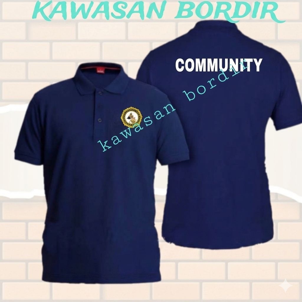Terbaru polo shirt intelkam kaos intelkam baju intelkam COMMUNITY full bordir..
