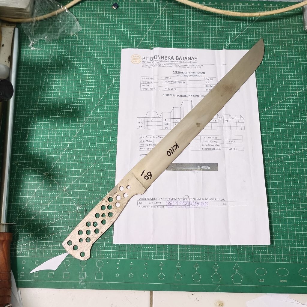 Blank Pisau Bohler K110 (HT Pabrik 60HRC)