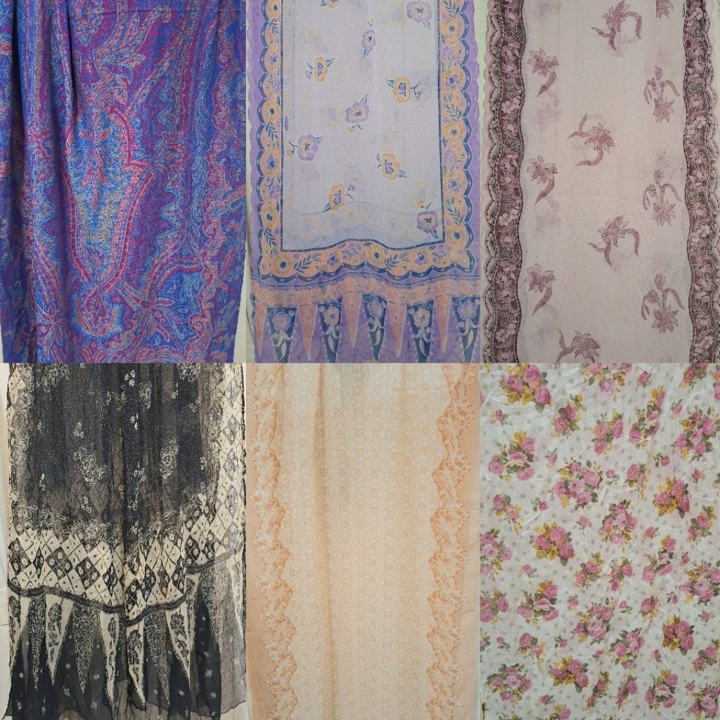 START FROM 5K preloved scarf syal selendang batik kebaya pashmina cashmere segi empat kain
