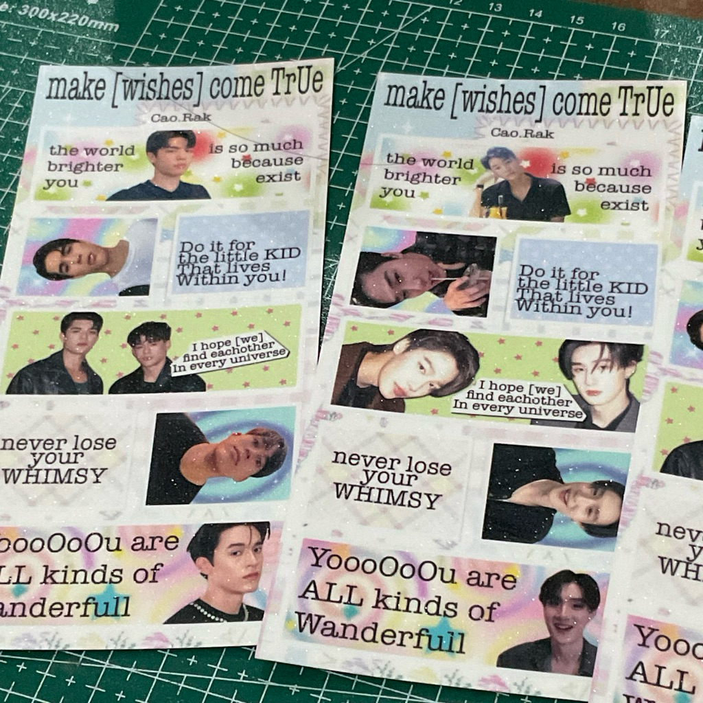 make wishes come true sticker glitter 7x15 || Joss Gawin & Dew Tee