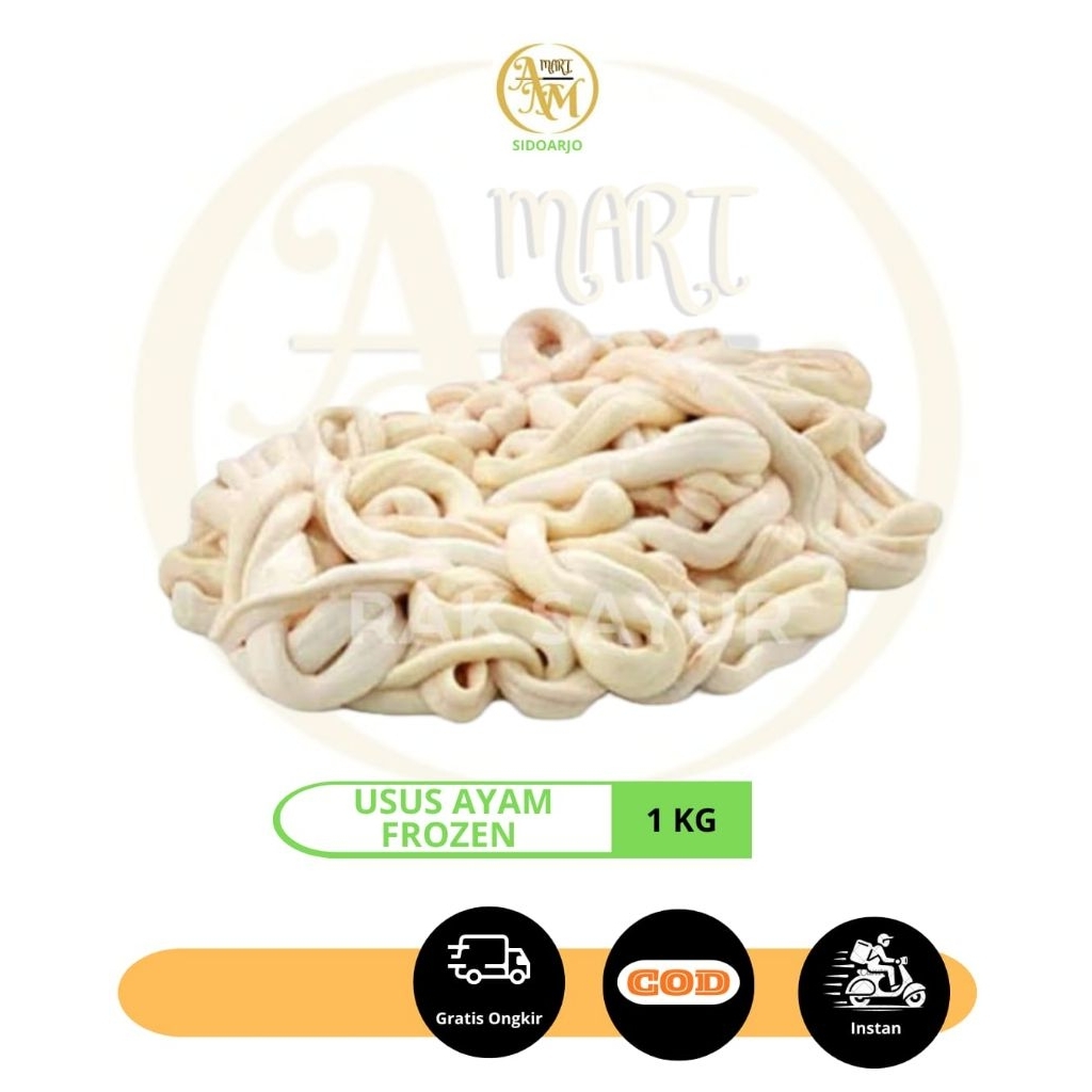 Usus Ayam Frozen Bersih Kemasan ±1kg | Frozen Usus Ayam