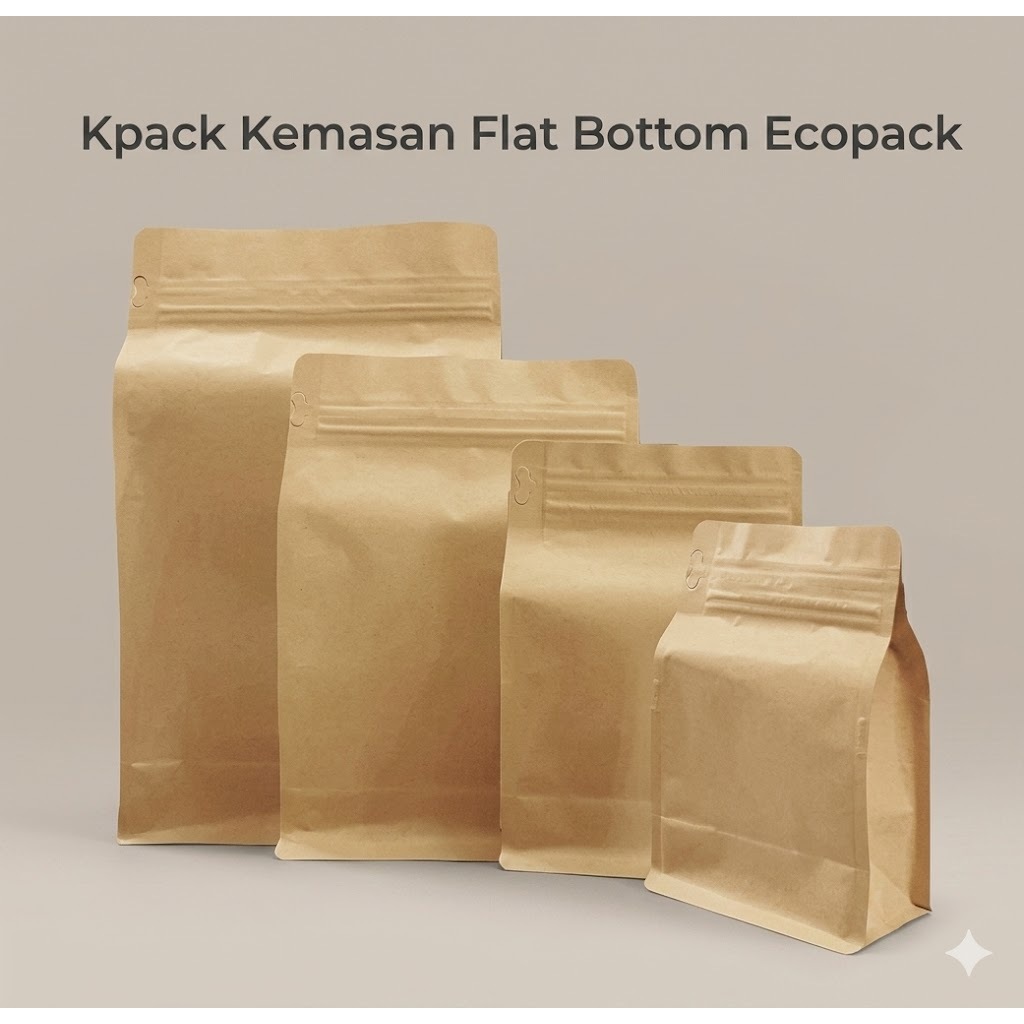 Kpack Kemasan Flat Bottom Ecopack
