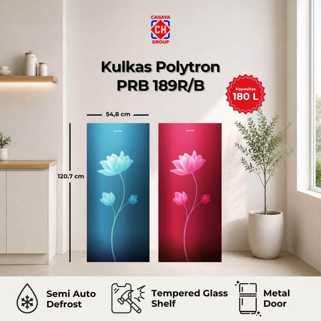 Kulkas 1 Pintu Polytron PRB 189 Kapasitas 180 L