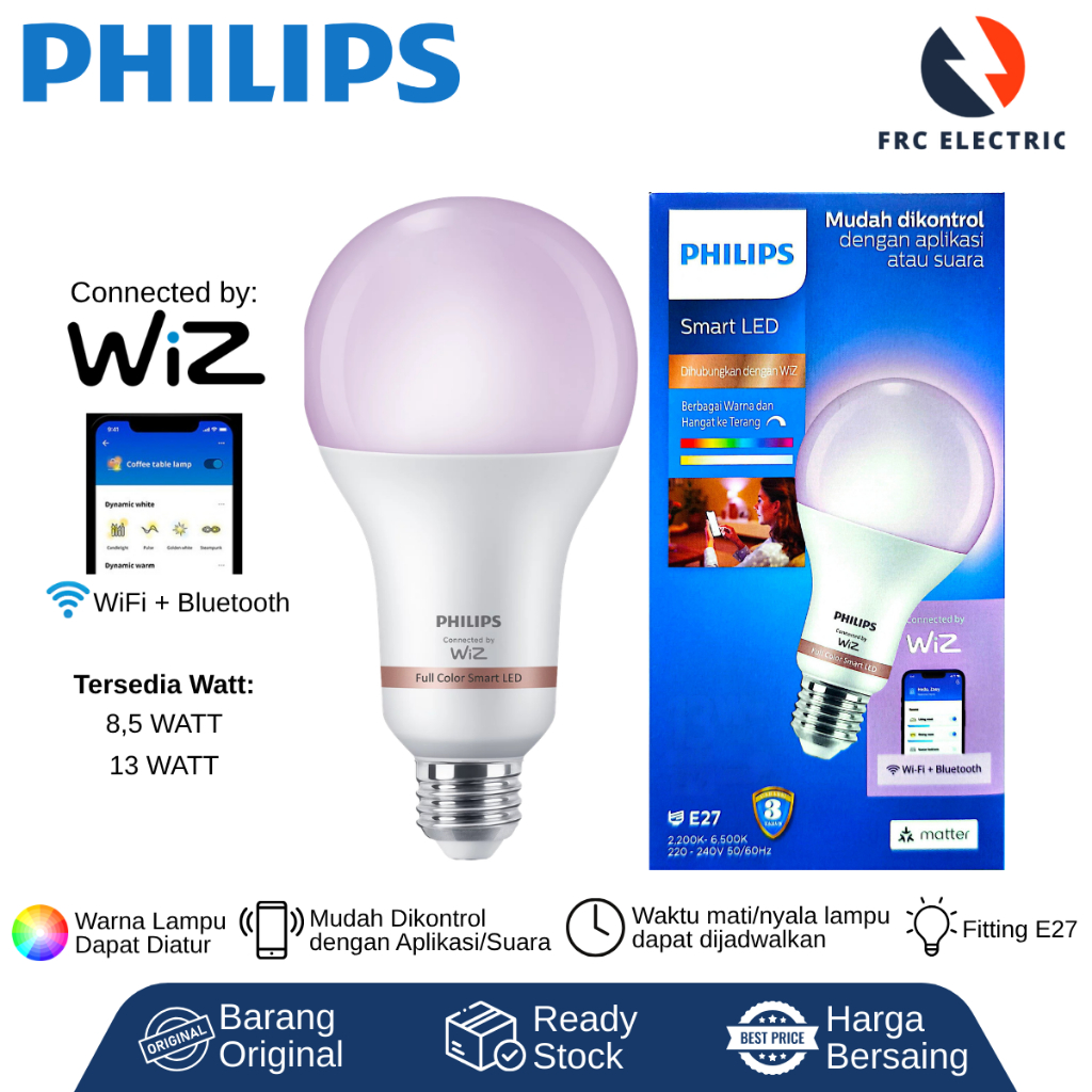 LAMPU - LAMPU LED - LAMPU BULB - LAMPU PHILIPS - LAMPU SMART WIFI LED PHILIPS - LAMPU RGB
