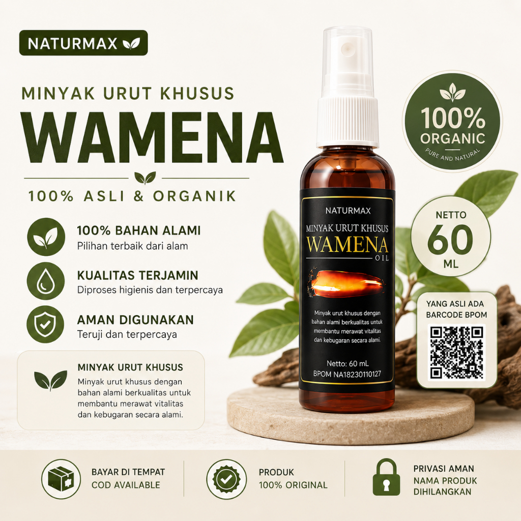 Naturmax Minyak Herbal Wamena 60ml | Minyak Oles Tradisional