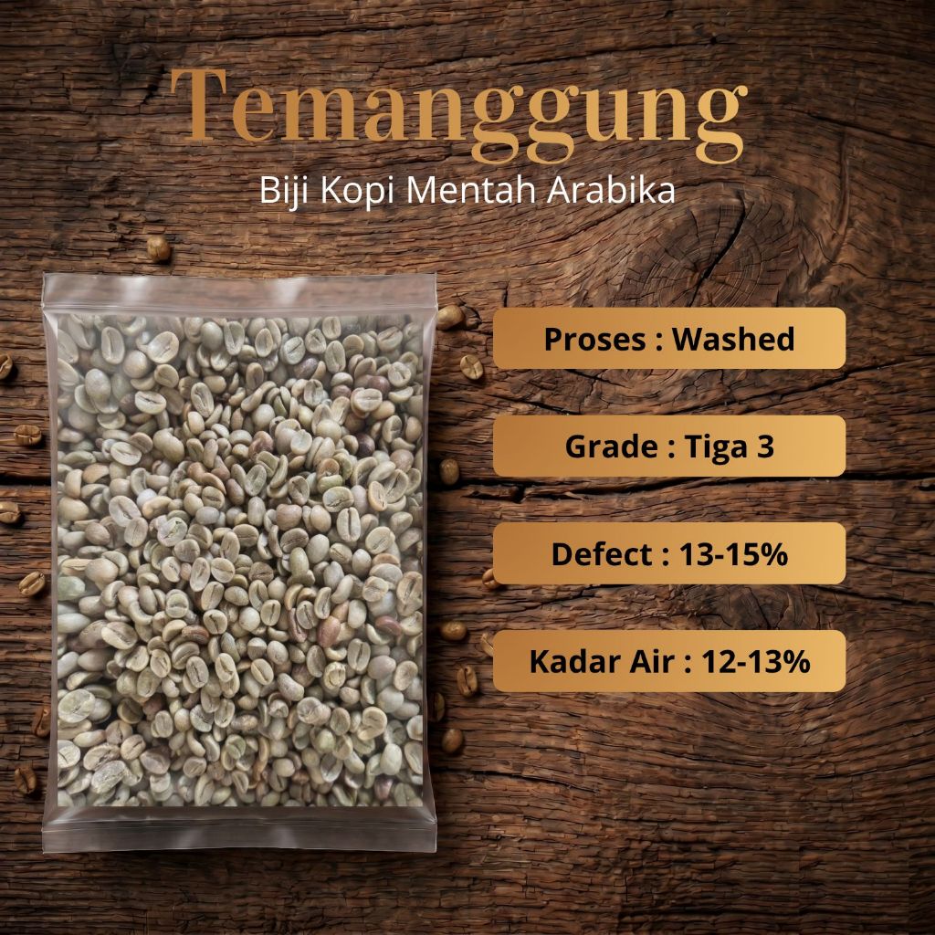 Green Bean biji kopi Arabika Temanggung - Komersial