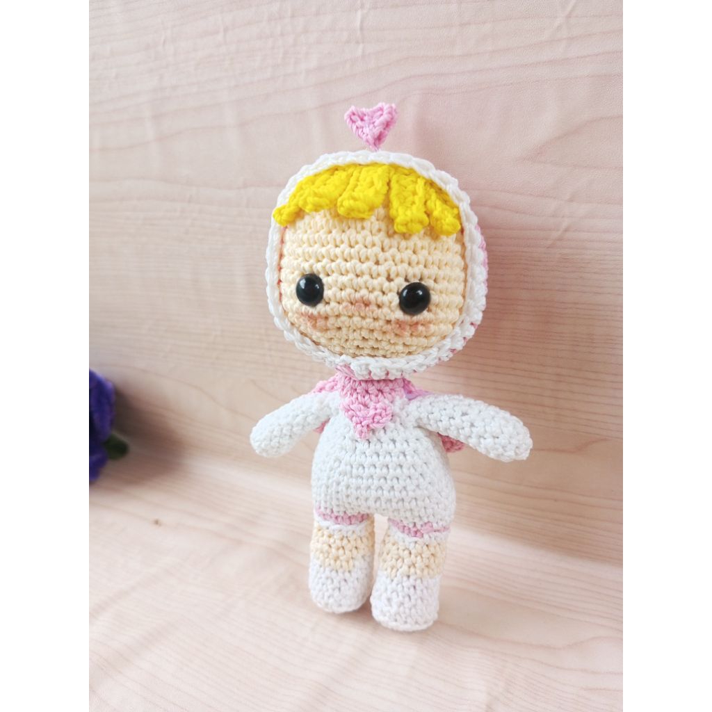 Amigurumi/ Boneka rajut Love Cell Yumi|| gantungan kunci rajut