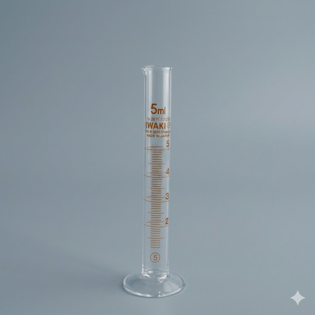 Gelas Ukur 5ML Takar Measuring Cylinder Kaca Lab Tabung 5 ML