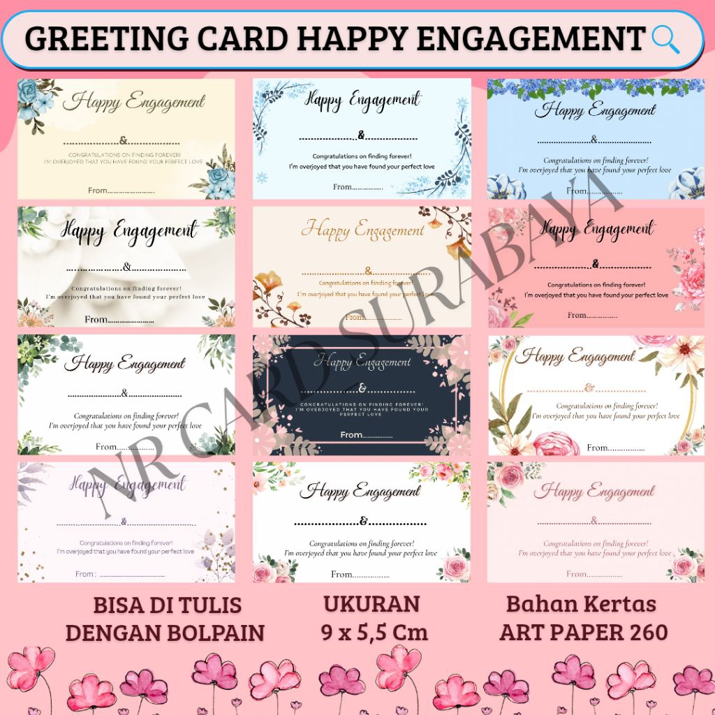 GREETING CARD HAPPY ENGAGEMENT || GIFT CARD HG01