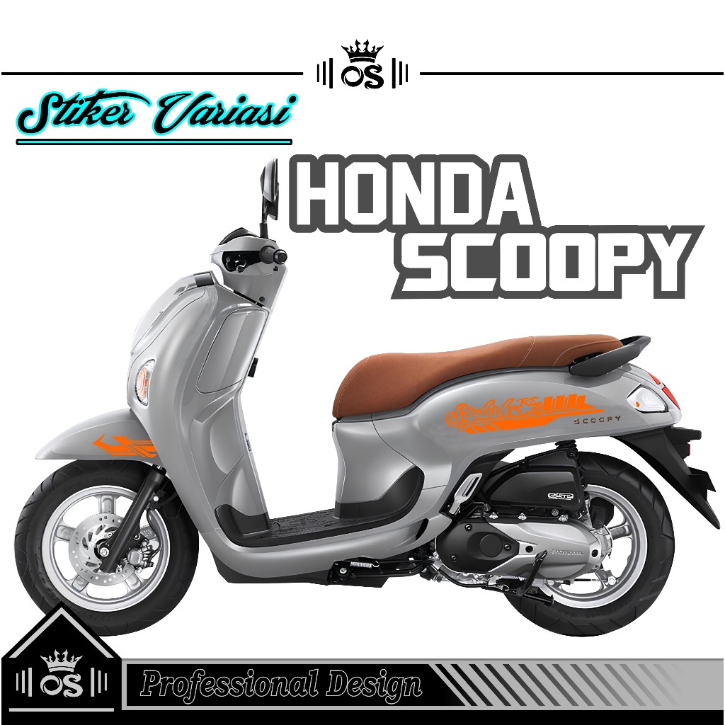 STIKER CUTTING SCOOPY MOTIF 77 / STRIPING HONDA NEW TAHUN 2025 / AKSESORIS CUSTOM STYLISH / TERBARU 