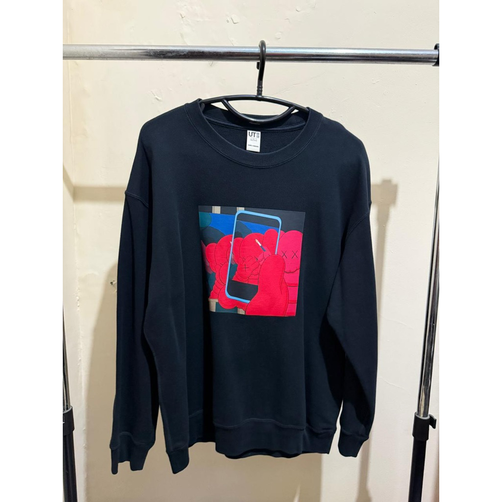 Uniqlo x KAWS + Andy Warhol Graphic Longsleeve Sweetshirt Black (Preloved)