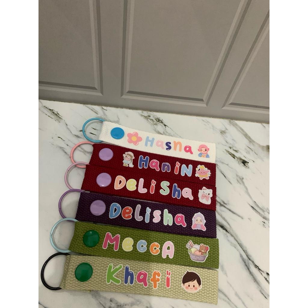 webbing custom nama/webbing katun custom/webbing tas/webbing keychain
