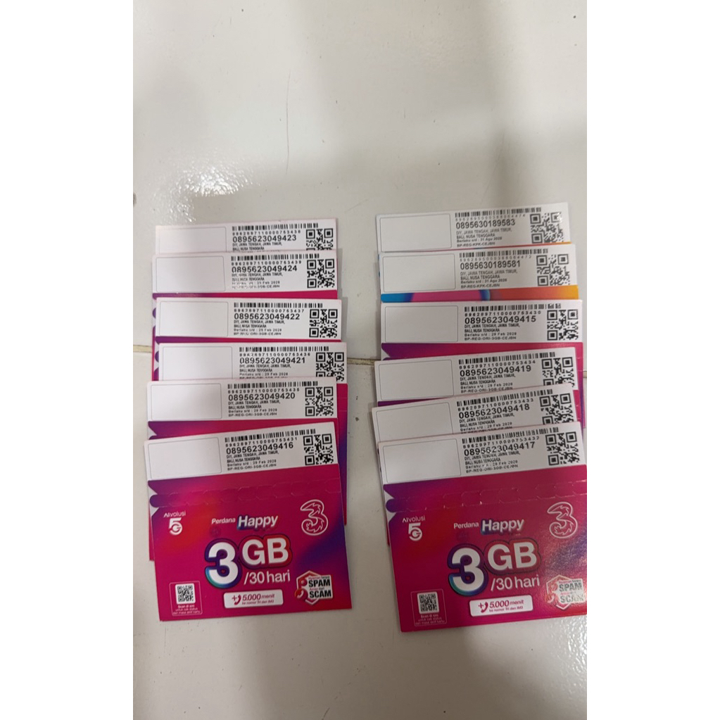 KARTU PERDANA TRI 3GB KARTU TRI PERDANA TRI