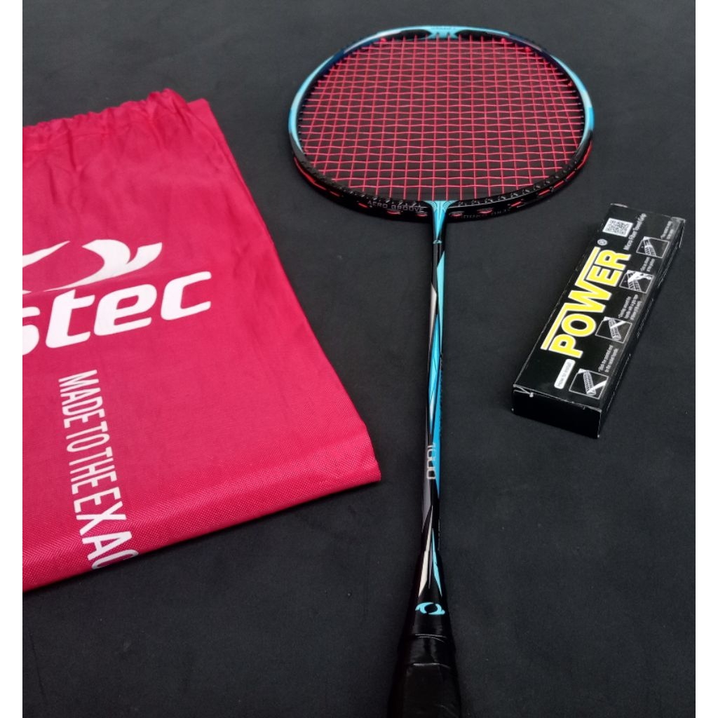 Raket badminton bekas second original astec hurricane 1000