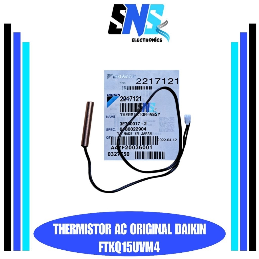 Thermistor AC original DAIKIN FTKQ15UVM4 - Sensor suhu AC DAIKIN original - Termis original AC daiki