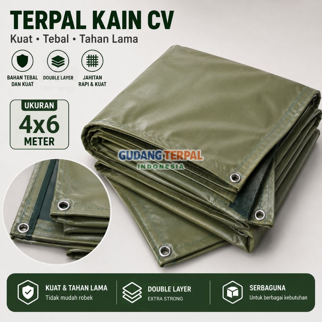 Terpal Kain Cv/Cp Jeep Ukuran 4x6