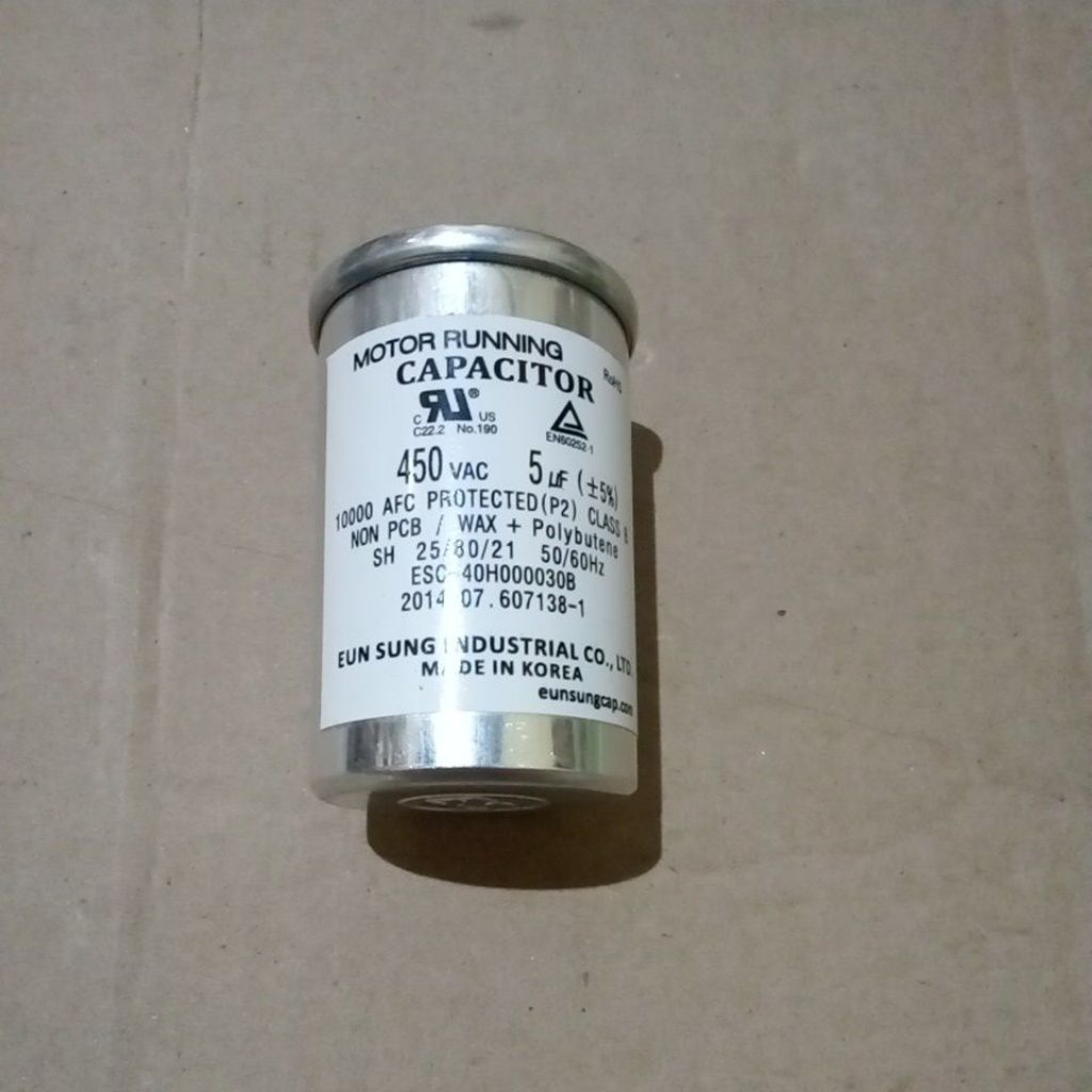Capacitor running kompresor kulkas LG 5uf original