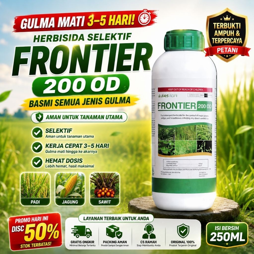 Herbisida Frontier 200 OD - Teknologi Jepang, Aman untuk Tanaman