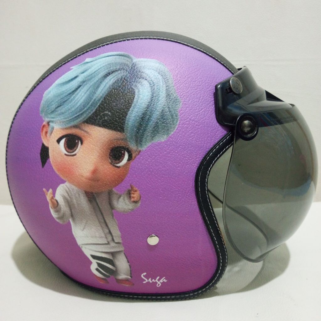HELM BOGO RETRO DEWASA BTS SUGA