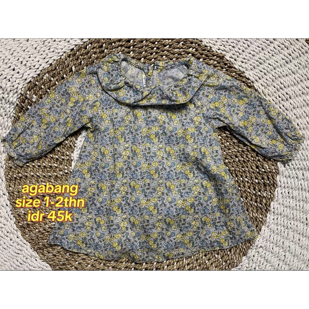 agabang dress anak bayi perempuan preloved