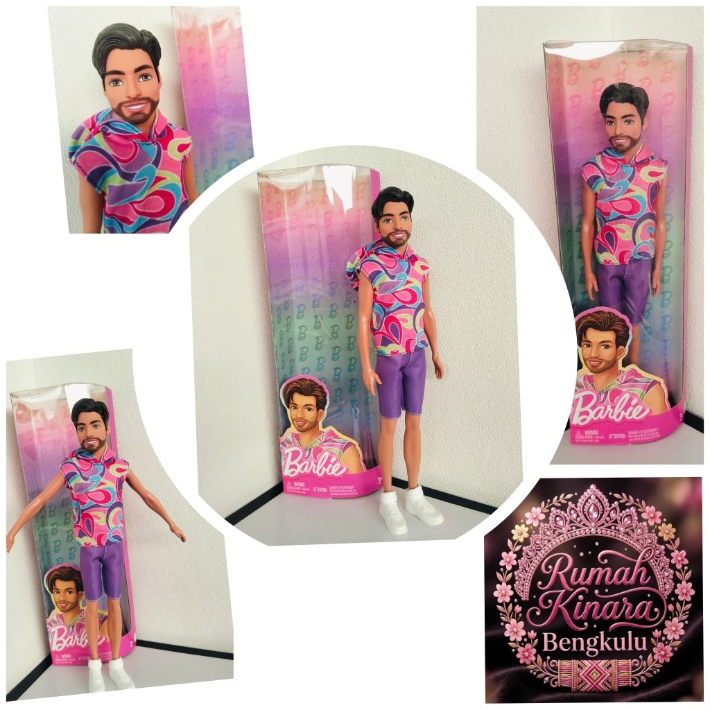Preloved Ken Abang Brewok Barbie Fashionistas 227 Original Mattel