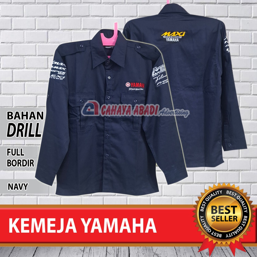 Kemeja Yamaha Seragam Yamaha Baju Yamaha Navy