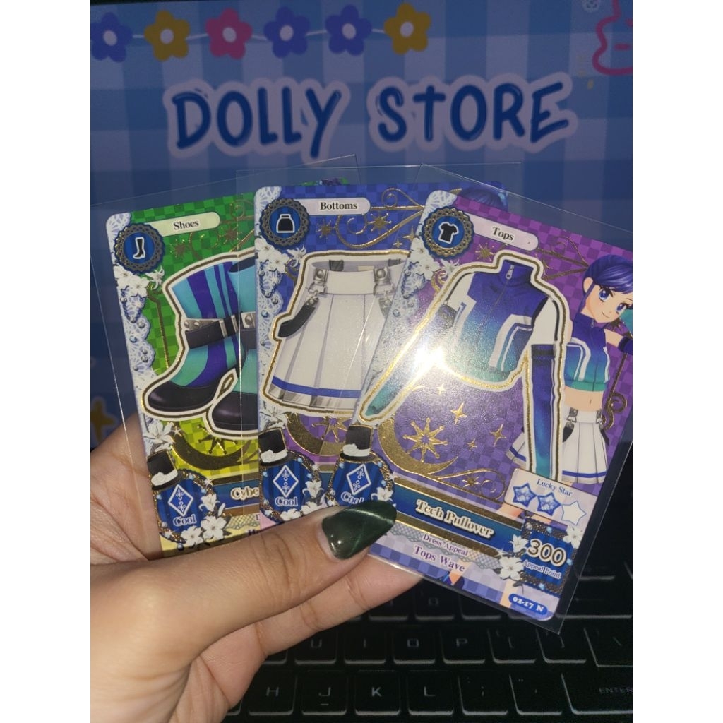 Aikatsu Aoi Kiriya Set (Tech Pullover, Cyber Pleated Skirt, & Cyber Law Boots)