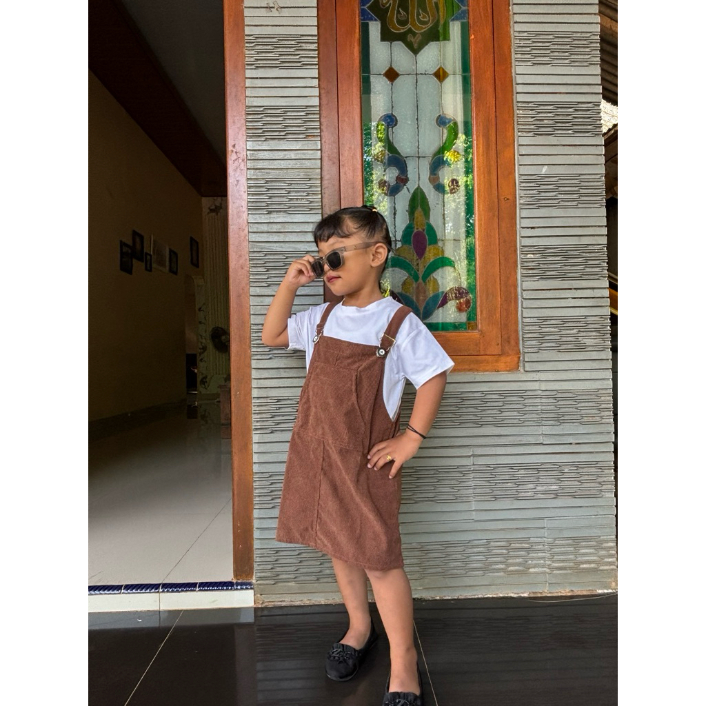Overal Rok Pendek Anak / Overall Rok Corduroy Anak Perempuan