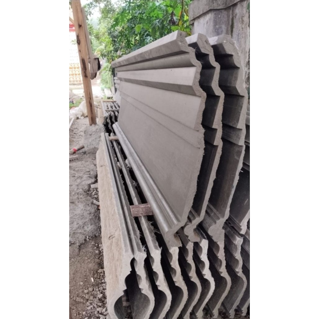 Lisplang Beton Profil Minimalis Panjang 2 Mter Lebar 50 cm - Kuat Dan Tahan Cuaca