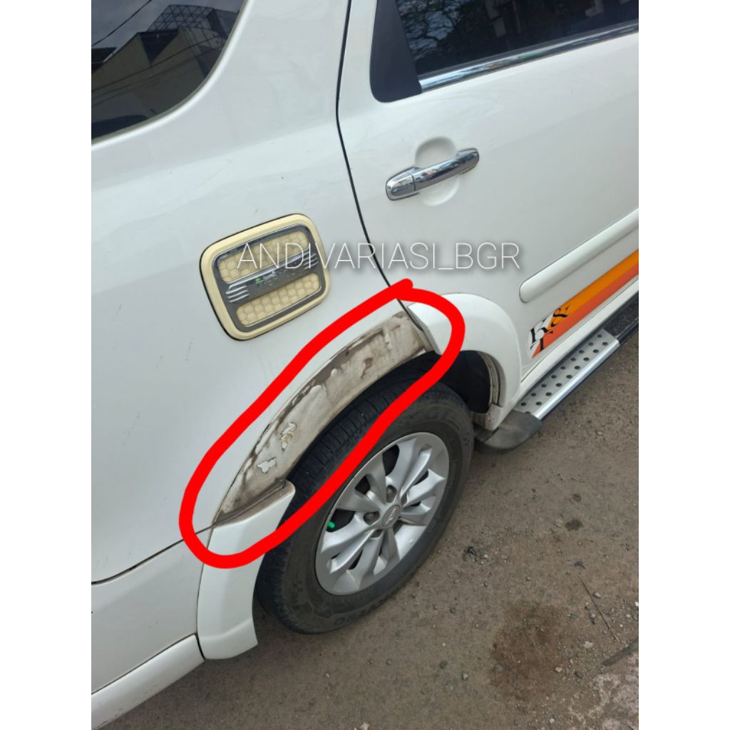 Over fender spakbor Terios TX Adventure bagian body belakang