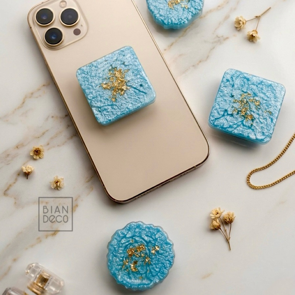 popsocket resin phone grip popsocket transparan Round Square collection