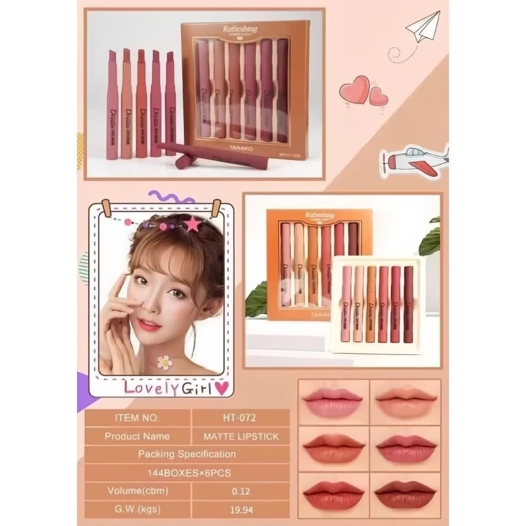 Lipstik Matte Tanako Sweet Dream 1 pcs/satuan tahan lama