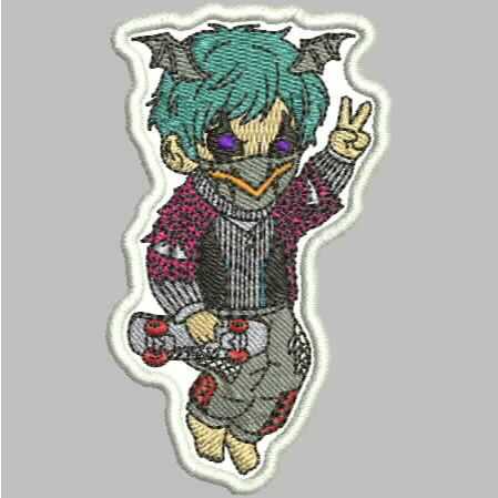 PATCH BORDIR-SKATEBOARD ANIME