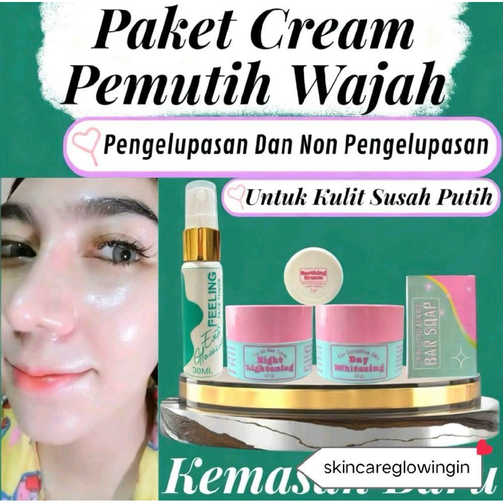 CREAM PEMUTIH WAJAH/SKINCARE PEMUTIH WAJAH (PAKET PEMUTIH STRONG+TONER STRONG)