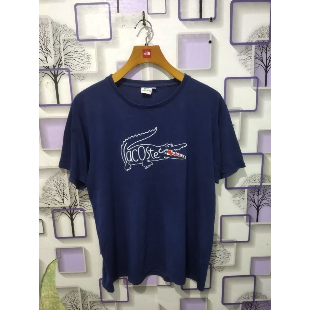 kaos lacoste logo bordir