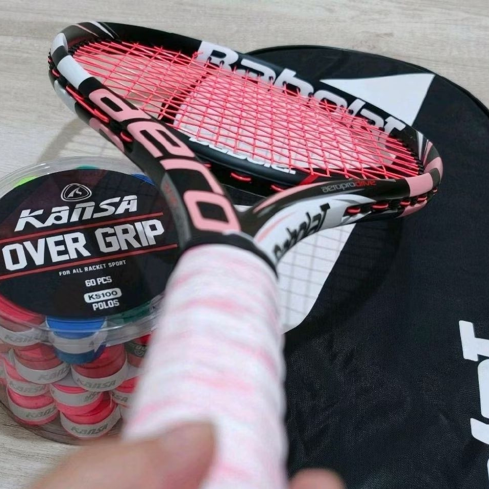 Raket Tenis Babolat Aero Pro Drive Carbon Senar Pink Siap Pakai