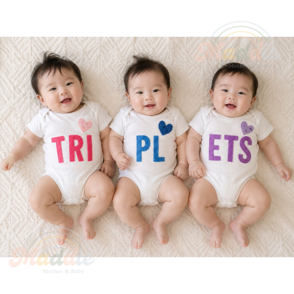 Baju kembar bayi / baju triplets / baju kembar anak