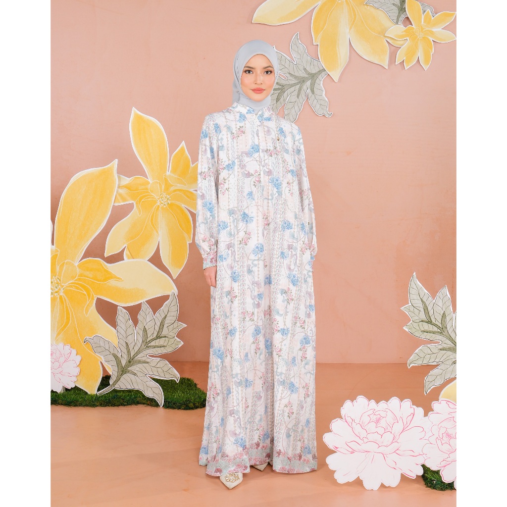 Muda Official | Signature I Printing Dress | Gamis I Minara