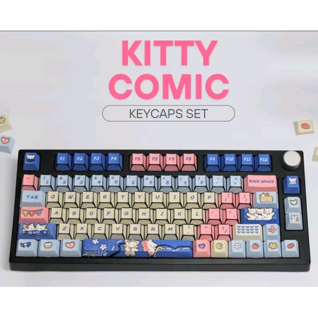 Kitty Komik Keycaps PBT Cherry Profile
