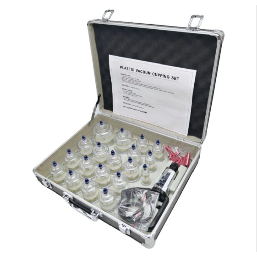 alat bekam manual bekam set cupping 19 cups box hitam