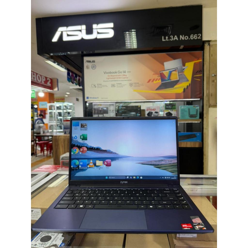 Leptop Laptop Zyrex D-Tech AMD Ryzen 5-3500U RAM 16GB SSD 256GB Windows11 Keyboard backlight Second 