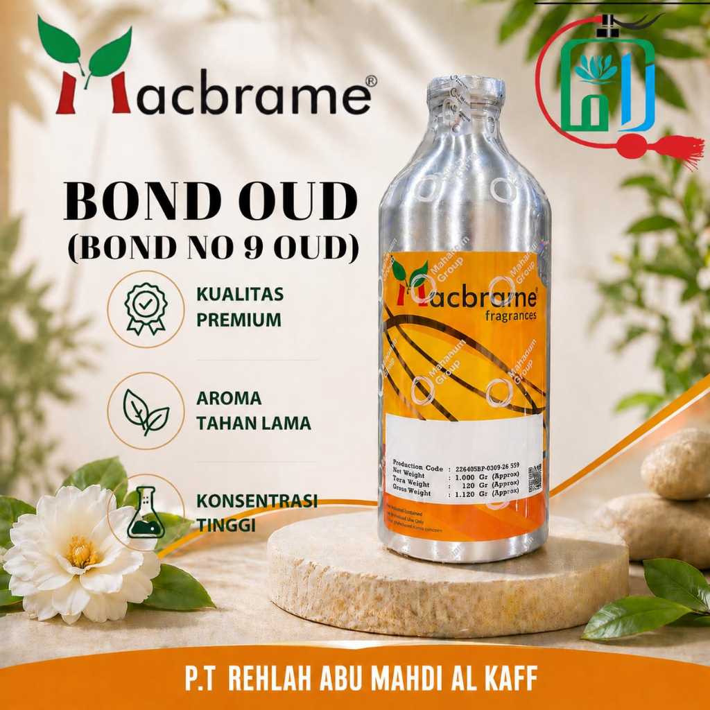 Macbrame - BOND OUD | Bibit parfume murni segel pabrik kemasan 500 ML/1 KG - James Bond No 9