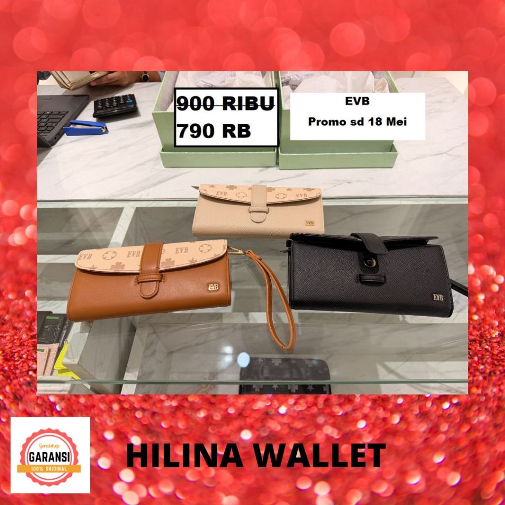 Dompet wanita sale EVB seri SERIN sale wallet on chain 100% original