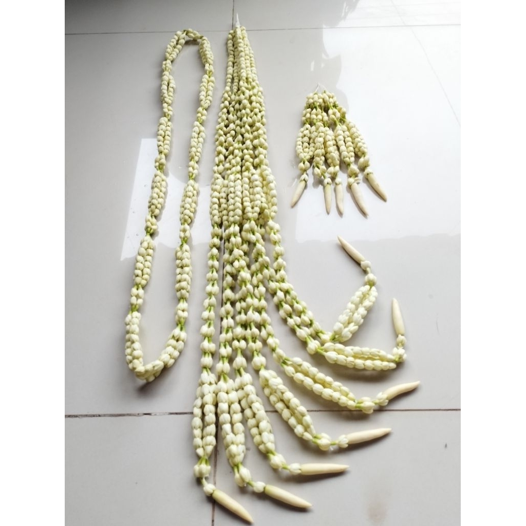 Ronce melati tiba dada siger + pengasih + kalung - ronce melati fresh