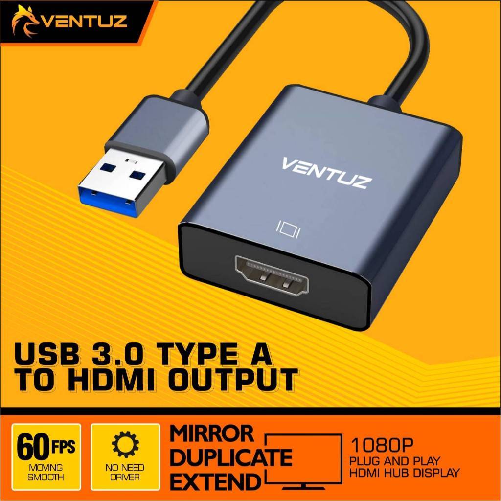 VENTUZ CONVERTER USB 3.0 TYPE A TO 4K HDMI OUTPUT