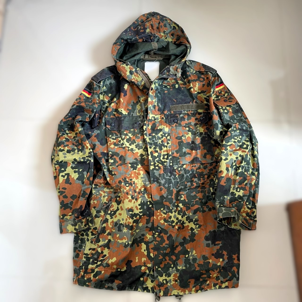 Jaket Militer Flecktarn Jerman - Hoodie Parka Camo Bundeswehr