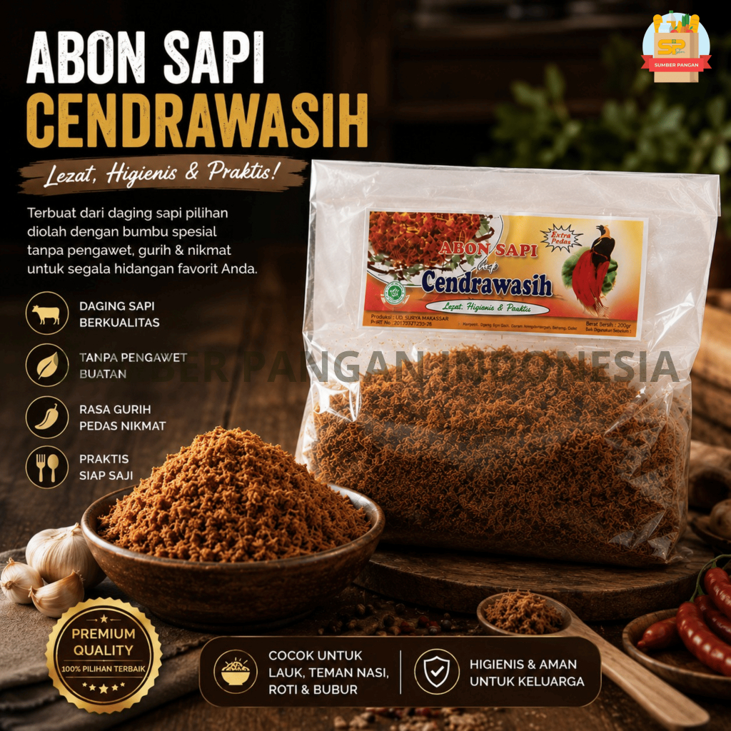 ABON CENDRAWASIH / Abon Sapi 1kg