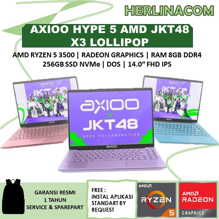 Laptop Axioo Hype 5 AMD X3 SPECIAL EDITION LOLLIPOP SERIES JKT48