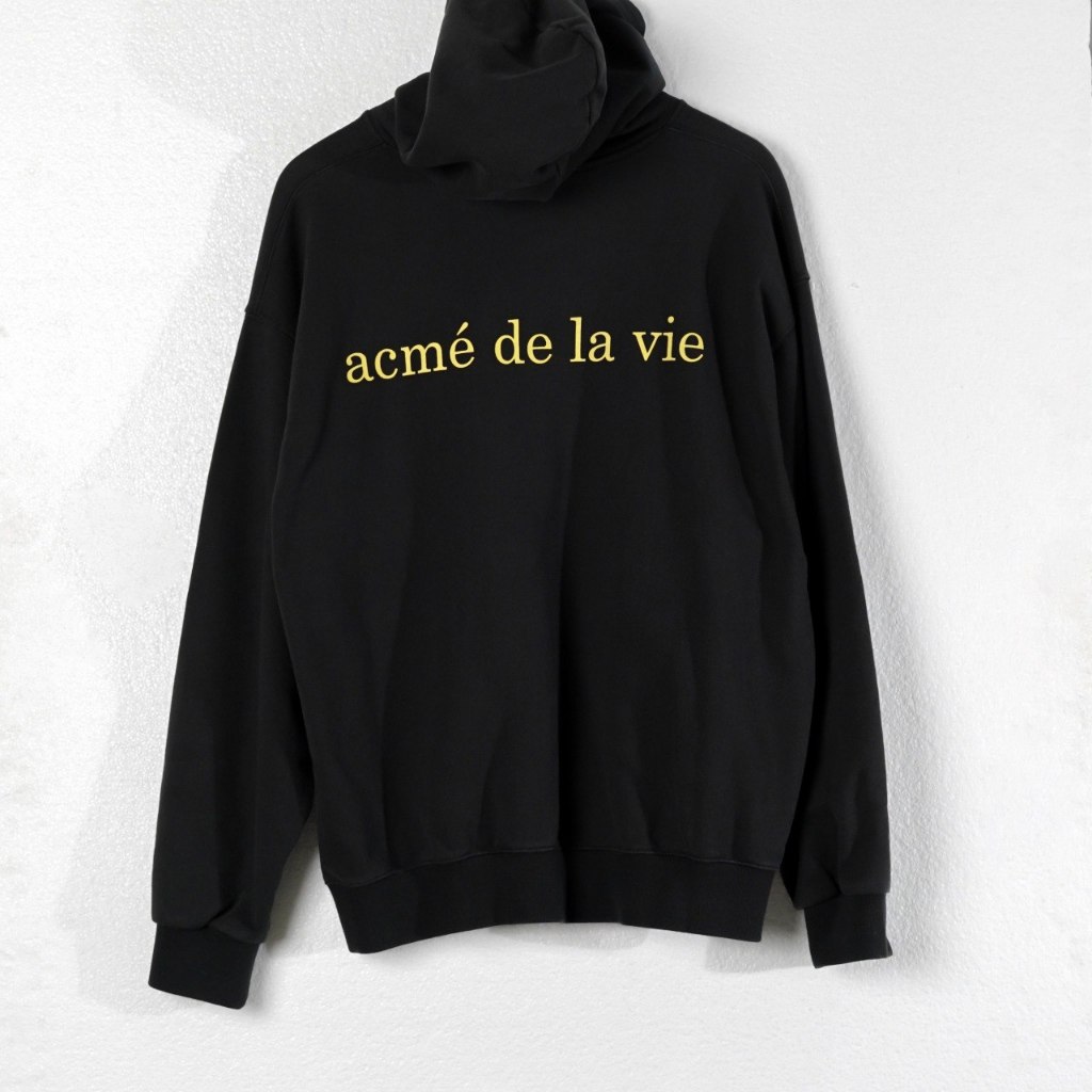 Jaket ADLV BASIC TEXT YELLOW BLACK ZIP HOODIE 100% ORIGINAL